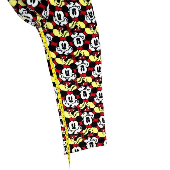 Disney Mickey Mouse Lounge Pants Womens Size M Red Black Fuzzy Cozy House Pants - Picture 4 of 6